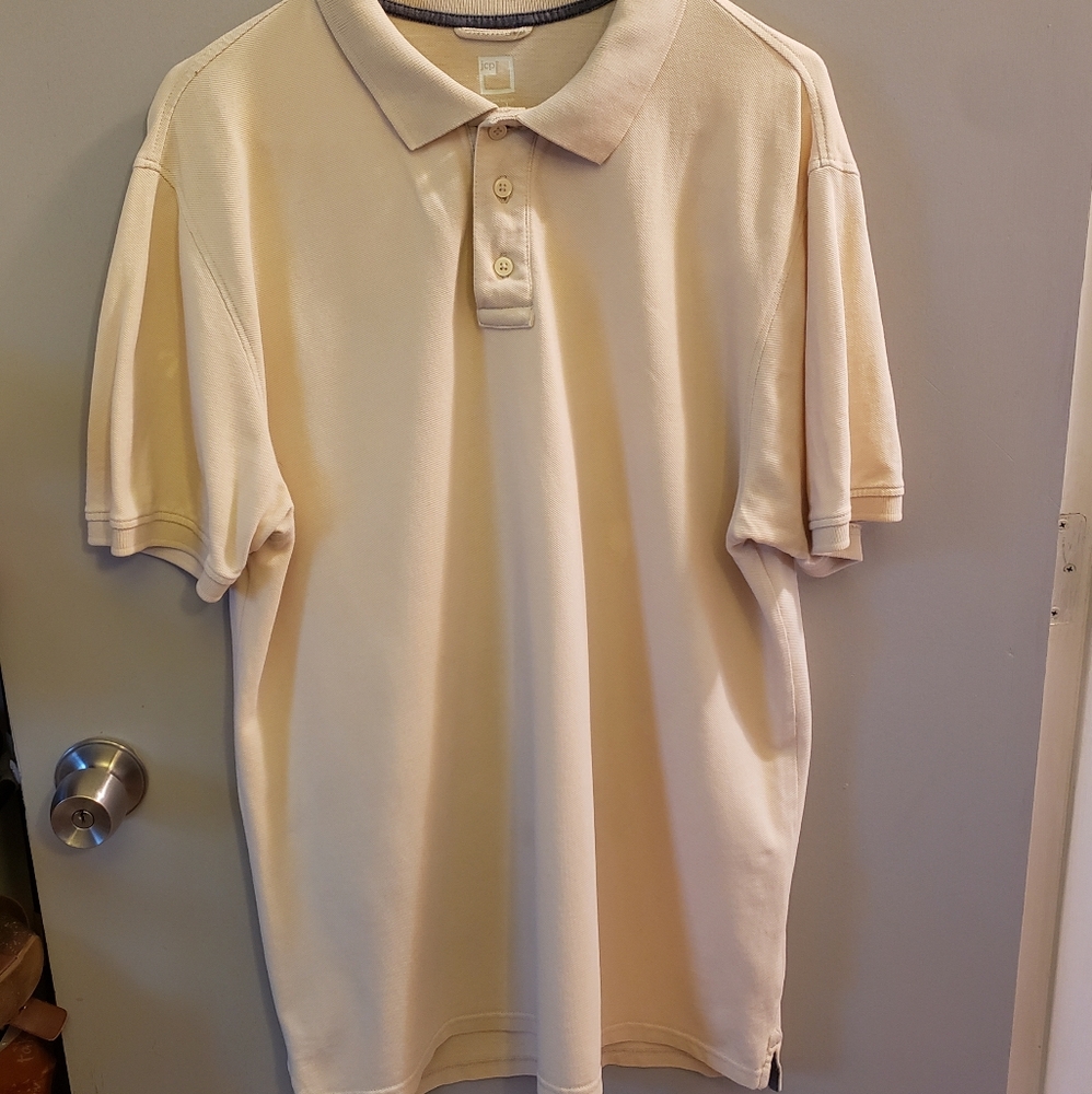 JC Penny Men's Polo Shirt - Large - Tan